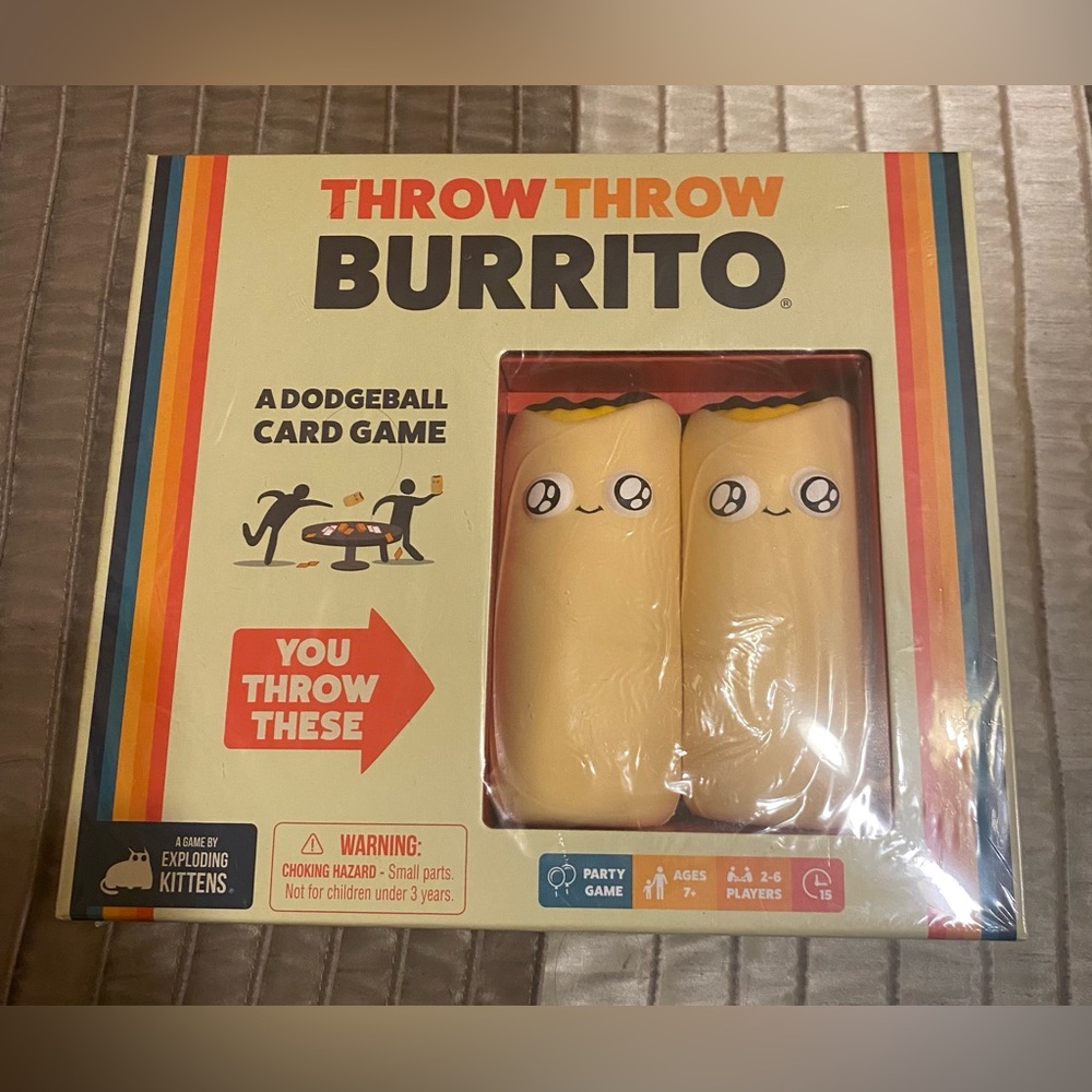 Exploding Kittens Throw Throw Burrito Card Game - NEW - A Dodgeball Card Game